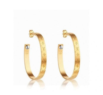 Louis Vuitton Monogram Arc Hoop Earrings