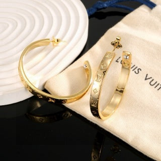 Louis Vuitton Monogram Arc Hoop Earrings