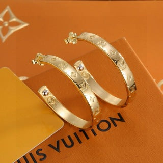 Louis Vuitton Monogram Arc Hoop Earrings