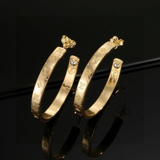 Louis Vuitton Monogram Arc Hoop Earrings
