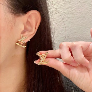 Louis Vuitton Diamond Monogram Stud Earrings