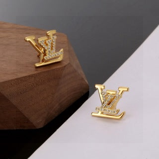 Louis Vuitton Diamond Monogram Stud Earrings