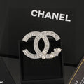 Chanel Crystal CC Pearl Brooch – Elegant Luxury Fashion Accessory