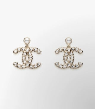 Chanel Crystal CC Stud Earrings – Elegant Luxury Fashion Jewelry