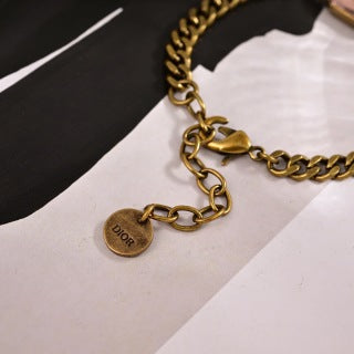 Dior Crystal Heart Link Bracelet
