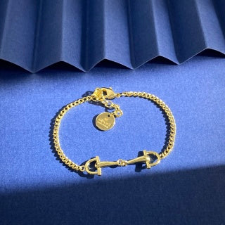 Gucci Horsebit Link Chain Gold Bracelet