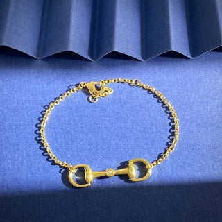 Gucci Horsebit Toggle Charm Silver Chain Bracelet