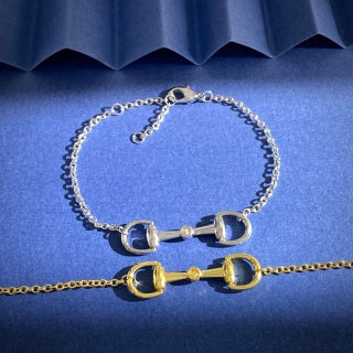 Gucci Horsebit Toggle Charm Silver Chain Bracelet