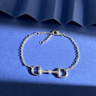 Gucci Horsebit Toggle Charm Silver Chain Bracelet