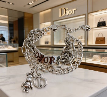 Dior Oblique Multi Charm Link Bracelet