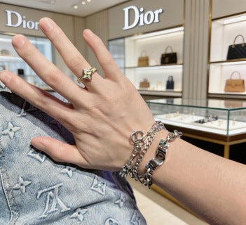 Dior Oblique Multi Charm Link Bracelet