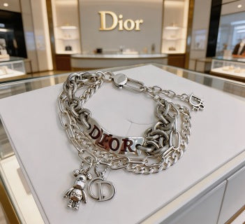 Dior Oblique Multi Charm Link Bracelet