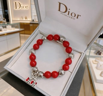 Dior Jardin Ruby Bead Charm Bracelet