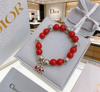 Dior Jardin Ruby Bead Charm Bracelet