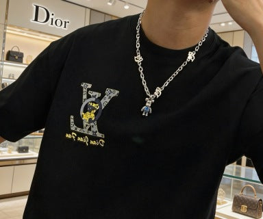 Dior Oblique Teddy Charm Link Necklace