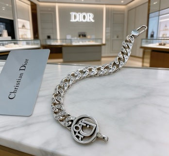 Dior Oblique Engraved Medallion Link Bracelet