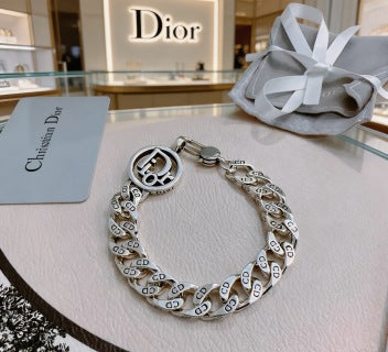 Dior Oblique Engraved Medallion Link Bracelet