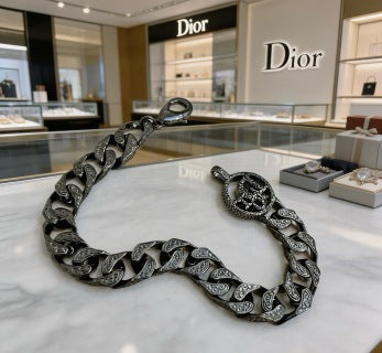 Dior Oblique Vintage Link Chain Bracelet