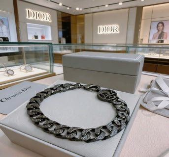 Dior Oblique Vintage Link Chain Bracelet