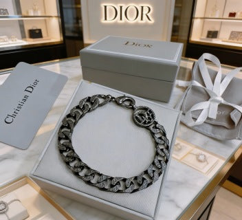 Dior Oblique Vintage Link Chain Bracelet