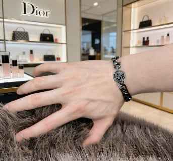Dior Oblique Vintage Link Chain Bracelet
