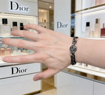Dior Oblique Vintage Link Chain Bracelet
