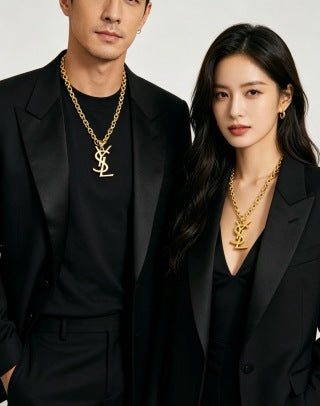 YSL Cassandre Bold Chain Necklace