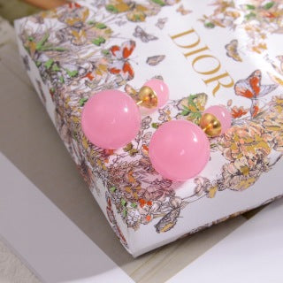 Dior Rose Pearl Orb Earrings
