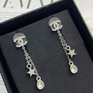 CHANEL Starlit Cascade CC Stud Earrings