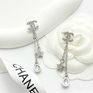 CHANEL Starlit Cascade CC Stud Earrings