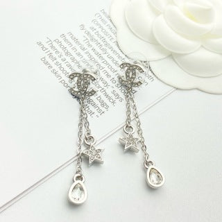 CHANEL Starlit Cascade CC Stud Earrings