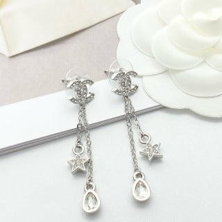 CHANEL Starlit Cascade CC Stud Earrings