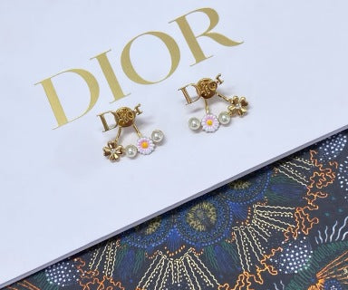 Dior Jardin Floral Pearl Earrings