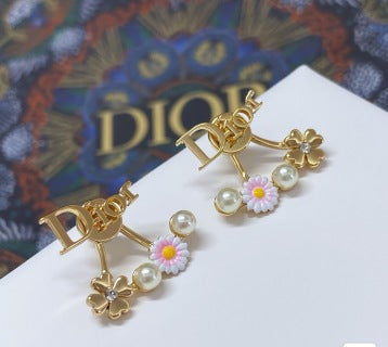 Dior Jardin Floral Pearl Earrings