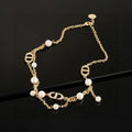 Dior Pearl Oblique Charm Necklace