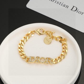 Dior Oblique Pearl Link Chain Necklace