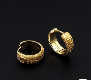 Dior Oblique Engraved Hoop Earrings