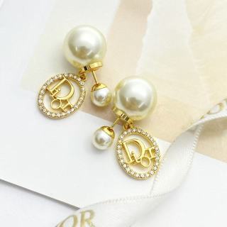 Dior Pearl Medallion Crystal Earrings