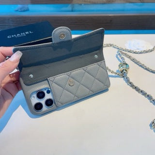 Chanel Quilted Chain Strap Phone Case