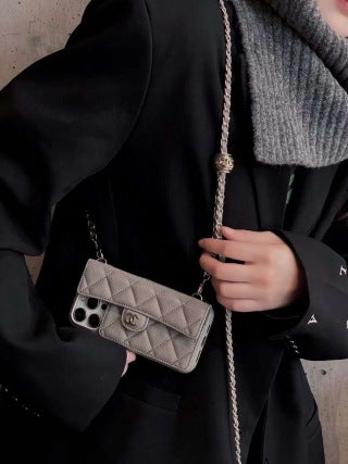 Chanel Quilted Chain Strap Phone Case
