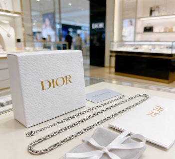 Dior Oblique Silver Link Chain Bracelet