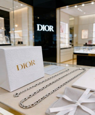 Dior Oblique Silver Link Chain Bracelet