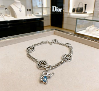Dior Oblique Medallion Charm Bracelet