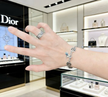 Dior Oblique Medallion Charm Bracelet