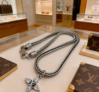 Louis Vuitton Feather Emblem Rope Chain Necklace