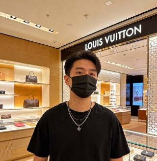 Louis Vuitton Feather Emblem Rope Chain Necklace