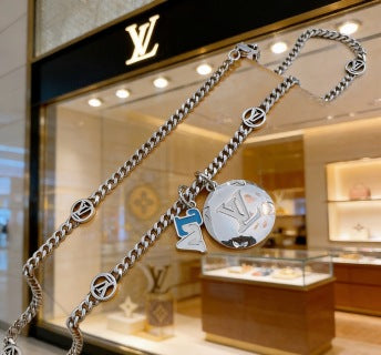 Louis Vuitton Monogram Medallion Double Chain Necklace
