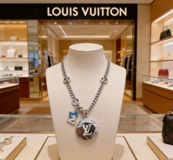Louis Vuitton Monogram Medallion Double Chain Necklace