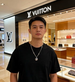 Louis Vuitton Monogram Medallion Double Chain Necklace