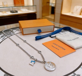 Louis Vuitton Monogram Medallion Double Chain Necklace